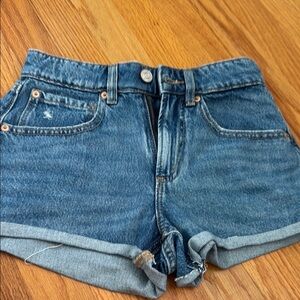 Garage Blue Jean Shorts High-Waisted Cuffed